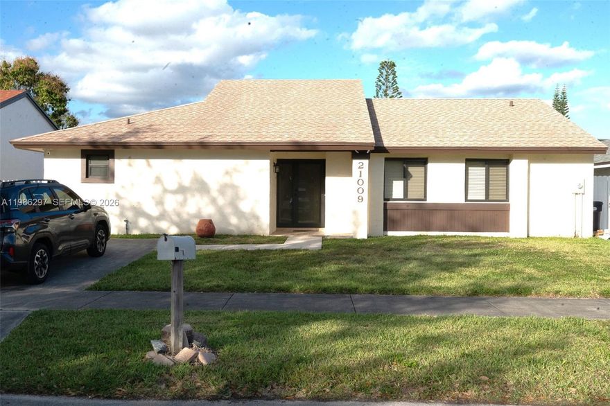 Charming home in a quiet, family friendly neighborhood! Spacious yard with room for kids to play plus space for a small boat, Jet Ski, or small camper. Updated kitchen with large 29 cu ft refrigerator and modern finishes. Cozy family room just off the kitchen perfect for gatherings and everyday living. Hurricane impact windows & doors for peace of mind. Exterior storage room and in-unit washer & dryer. Spacious driveway for large vehicles. Move in ready and designed for comfortable family living! Please text me.