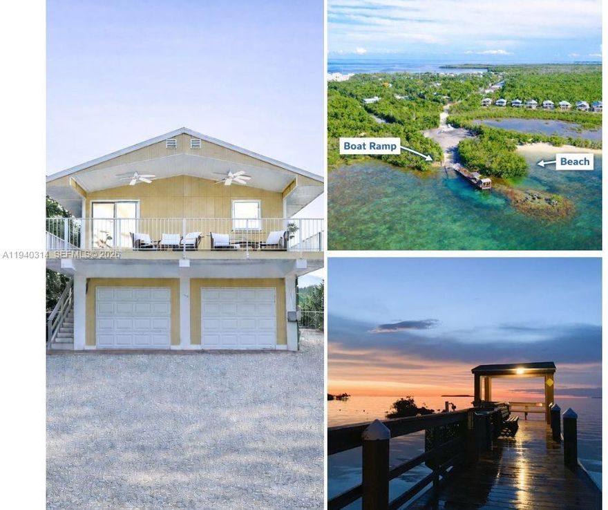 Paradise starts here, in the heart of Key Largo. Tucked among mature trees, this corner stilt home in the sought-after Bay Haven community offers privacy, flexible living, and access to boating, beaches, and world-class fishing—just steps from the homeowners park. Centrally located near restaurants, shopping, and John Pennekamp Coral Reef State Park, this home captures the Florida Keys lifestyle.

The main upstairs residence features 2 bedrooms and 2 bathrooms, while the separate downstairs cottage offers 1 bedroom and 1 bathroom. A front balcony provides the perfect spot for morning coffee, birdlife views, or evening cocktails.

The property offers ample parking for vehicles and recreational toys, along with a 1-car garage and a downstairs utility room with washer and dryer. A spacious backyard and side-yard space on both sides provide excellent outdoor use and storage options.

Bay Haven homeowners enjoy a private gated park with a boat ramp and sandy beach. Access is through the Gateway to the Seas HOA. 2026 dues are $550, including one parking permit and key fob access.

The property operates under a special vacation rental license permitting rentals of less than 28 days and is advertised through Airbnb. Buyers should independently verify all licensing, zoning, and permitted uses through Monroe County. The home has been well maintained and is a must-see.