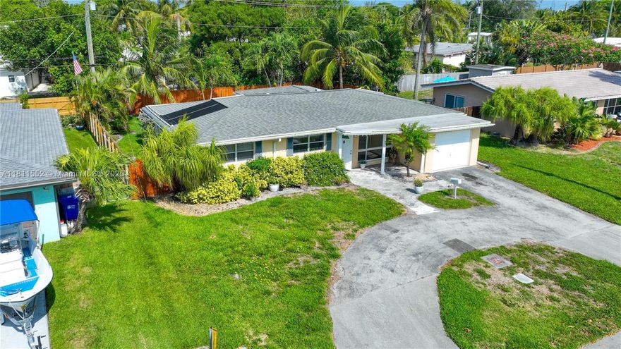 Investors Special-Currently rented until July 2026 at $3500/M. This Midcentury 3B/2B+Den pool home is located in a quaint and quiet neighborhood, just minutes away from the beach. It features a family room separated by French doors from the living and dining area, with direct access to the yard and pool; A main bedroom with en-suite bathroom, also with direct access to the patio; Original terrazzo floors; An attached one-car garage that can easily be converted to an A/C'd area; A dedicated laundry room inside the house; Solar panels connection, and much more. A short distance to restaurants, supermarkets, shopping and entertainment. Near schools, main and interstate highways.