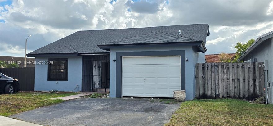 Beautifully updated rental home featuring high ceilings, a spacious living area, and a large kitchen with windows and sliding glass doors that fill the home with natural light. The dining area comfortably accommodates a table for six or more, ideal for gatherings. The oversized master bedroom includes an exceptionally large walk-in closet, while all additional bedrooms are very spacious. Enjoy a covered terrace and large fenced backyard for outdoor living. Located in a desirable, family-friendly community close to elementary, middle, and high schools. This bright home also offers a new roof and fresh interior and exterior paint, combining comfort, space, and convenience. Surveillance camaras on premises