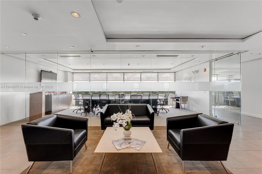 STL Commercial is pleased to present an expansive turn-key 4,200 SF office unit at 4770 Biscayne Boulevard. Three units have been combined into one to offer an ideal layout for executive offices for a company that wants a strong presence in the heart of Miami.
The space comes equipped with a glass enclosed conference room, multiple private offices, a reception area, and an efficiently designed common area to fit a large number of employees.
4770 Biscayne is a 15-story building that includes key upgrades such as smart elevators, upgraded lighting, and a lobby re-designed with terrazzo and river-rock flooring, complemented by slate walls.