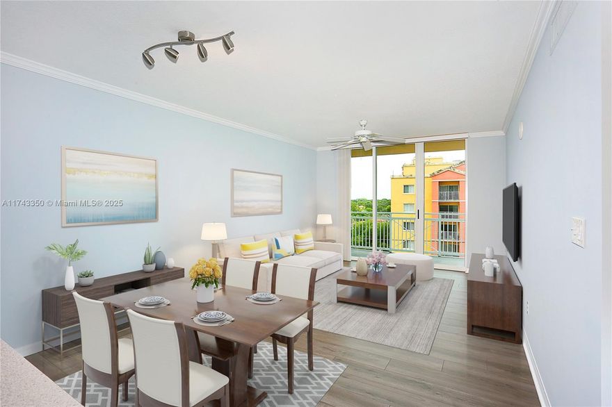Live close to everything! Beautiful & spacious 1-bed/1-bath unit with views of Coral Gables. The unit features impact glass floor-to-ceiling doors and large window, open covered terrace, W/D inside unit. New AC and appliances. Da Vinci residents enjoy an elegant lobby, concierge, 24/7 security, gym, sauna, secure parking garage, pool, on-site management. Ideally located near Miracle Mile and only 1 block from Douglas Park with playground, tennis courts & baseball field. Just a few minutes drive to MIA, Coconut Grove, University of Miami & Metro station. Seller motivated.