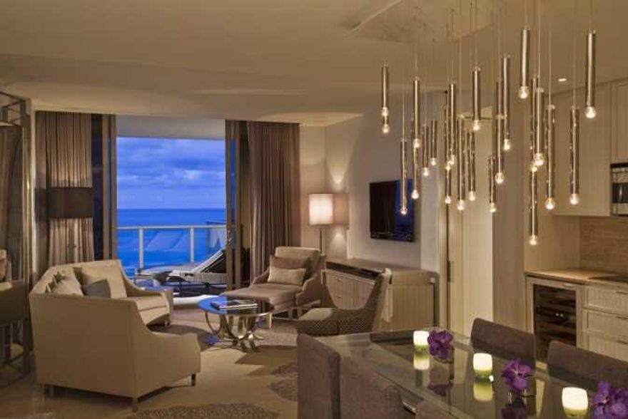 Last of the developers inventory. Just released, dramatic price reduction. Turn Key decorated by internationally acclaimed Yabu Pushelberg firm was commissioned to provide the interior design and decor for the limited offering of Residence 2501 Center Tow er at The St. Regis Bal Harbour Resort & Residences. 3 balconies totaling 675 sf. Extraordinary views of the ocean and beach.