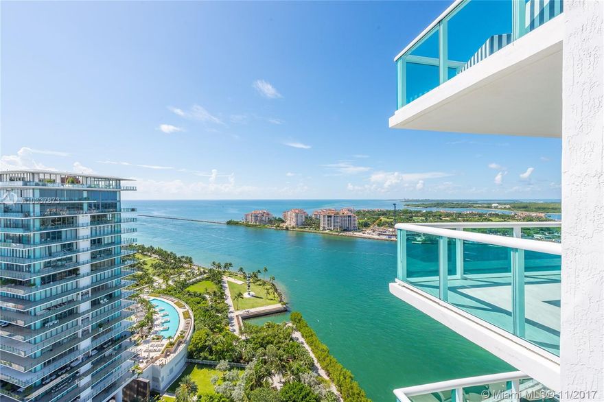 No expense spared on this new renovation lavish pre-penthouse high floor 3 bed/3 bath unit w/ direct private elevator entry, cutting edge home automation & top of the line interior finishes. Sweeping large terraces off of every bedroom with views of sunrises & sunsets, the ocean, the beach&#x2026;watch ships sail to & from the port of Miami. Building features private beach club with saltwater pool & poolside cafe, heated pool & spa, sauna & steam rooms, fitness center, tennis courts, media & multi-purpose rooms among many other luxury amenities available exclusively to residents of Murano at Portofino.  Furniture & artwork sold separately.