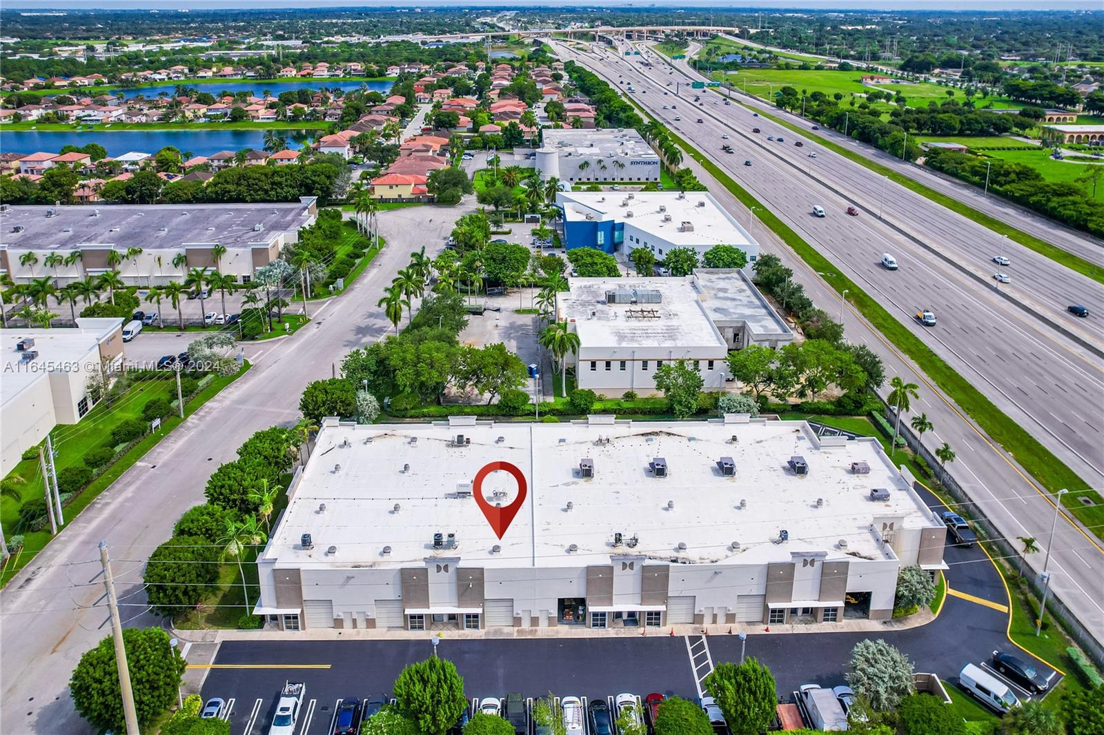 Fully air conditioned warehouse with brand new A/C just installed- ready for immediate move in- located in Deerwood Common warehouse district (1,480 sq ft) with high ceilings, 1 bay door, 1 bathroom (ADA compliant), 1 office, 2 parking spaces are designated for this unit. Free parking on the street level for plenty of extra cars. Windows tinted 3M energy efficient film, MDC approved hurricane shutters, hurricane rated garage doors x3. Conveniently located right next to FEDEX and off Florida Turnpike. No retail or auto shops allowed, per association rules and regulations. Call me today to schedule a showing/questions.