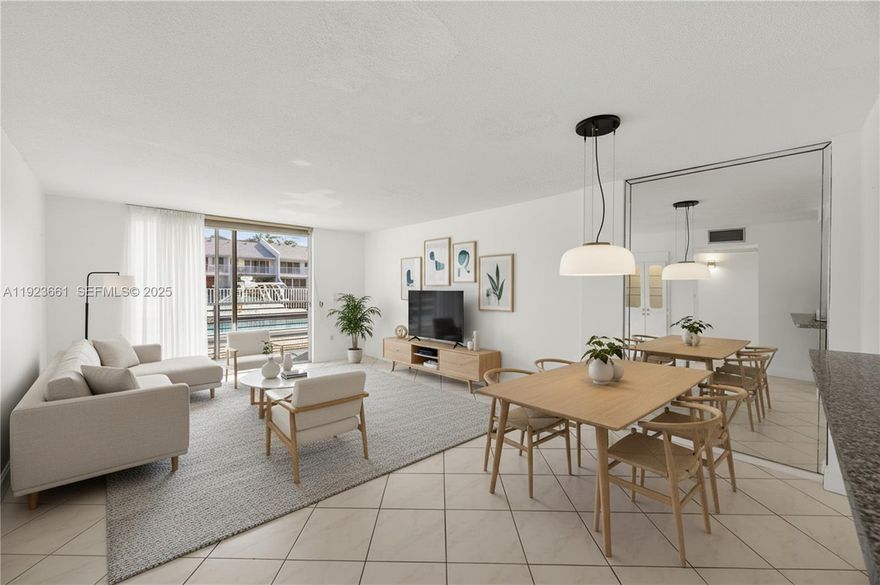 FIRST-FLOOR CORNER UNIT WITH LOTS OF PRIVACY AND NATURAL LIGHT. 2 bed / 2 bath, 1,110 sq ft. Centrally located between Sunny Isles and Aventura in the highly desirable gated community of Eastern Shores. This prime location puts you just minutes from the beach, Oleta State Park, Sunny Isles, Bal Harbour, Aventura Mall, and more.

The unit features a partially updated interior and the building has had major improvements, including a new roof, restored concrete balconies, new elevators, and full 50-year certification compliance. The community offers great amenities such as a clubhouse, heated pool, and fitness center.

HOA includes water, cable, internet, garbage, pest control, and insurance. Boat dock for purchase through HOA

Photos with furniture are virtually staged