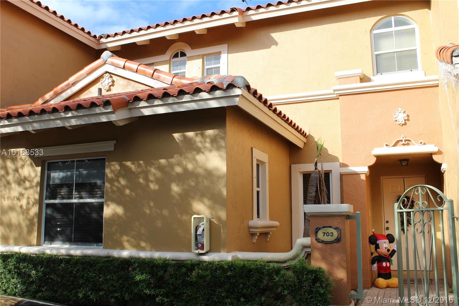 Amazing 3 bedroom 3 bathroom unit at Villa Vizcaya in Miami Lakes. This family friendly community is perfect for any size family. Enjoy nearby parks and shopping or the community pool and children's play area. This unit is very well maintained and ready for the perfect family to make it their home.