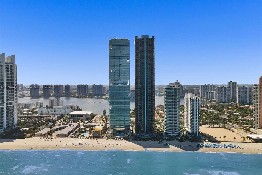 Spectacular Residence at the famed Porsche Design Tower. The only building in the world where residents can park their cars automatically inside their residence in the sky. This exquisite apartment is one of the largest floor plan with the bigger living room with the garage in the level below. Marble floors and Carbon Fiber Kitchen Cabinets. Private plunge pool in your balcony and infinite and gorgeous views of the ocean and the intracoastal. The building offer so many amenities such as restaurant, pool and beachside service, sunset pools, spa, yoga room, fitness center with state of the art equipment, lounge bar, movie theater and much more!