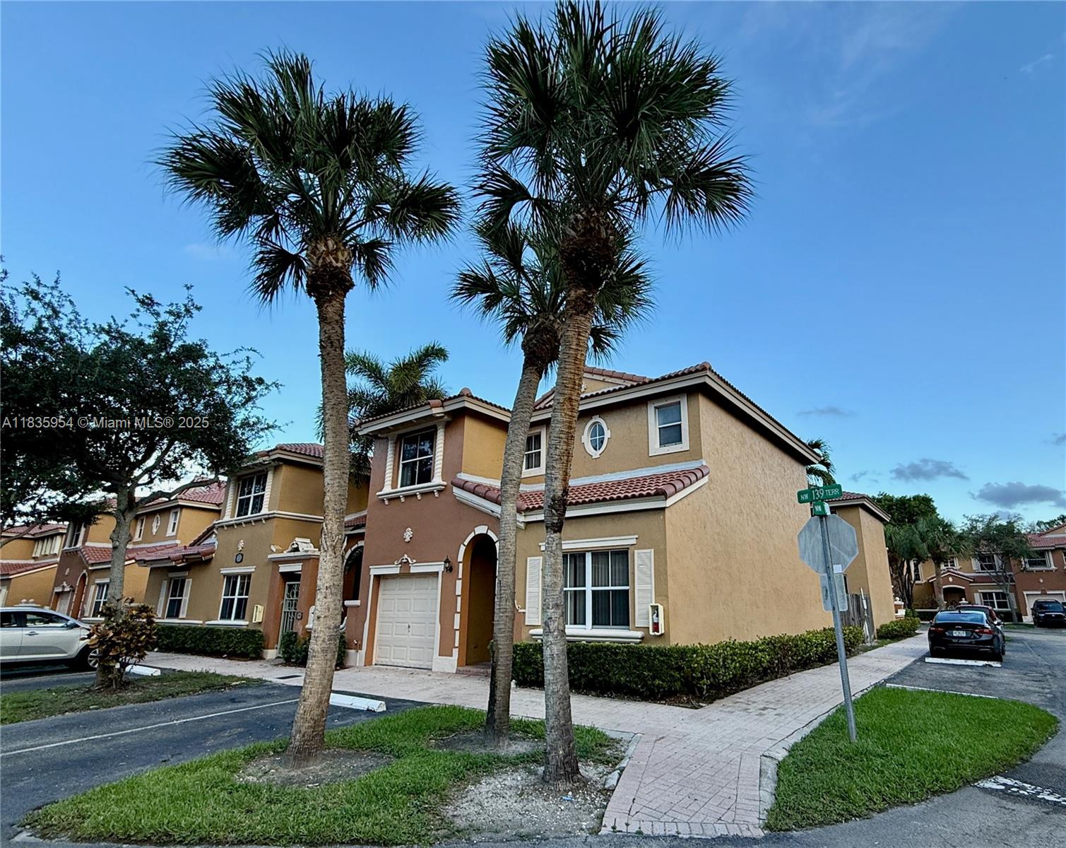 Lovely Miami Lakes Town-home with 3 Bedrooms and 2.5 Baths freshly painted, new range, dishwasher, and kitchen counter top. Master Bedroom featuring dual walk-in closets. Located in the gated & highly desired community of Villa Vizcaya, close to shopping and expressways. Great family friendly neighborhood. Corner unit with a nice size back yard, No carpet!! Tile Throughout, Washer and Dryer, and Stainless Steel Appliances. Very close to the pool, playground, exercise area. 2 parking spaces right in front of property + 1 car garage. Offer must include rental application filled out, last 3 pay stubs, background/credit check, and copy of ID's. Rental Insurance Required. Ready to move in with HOA approval. Pets ok with security deposit.