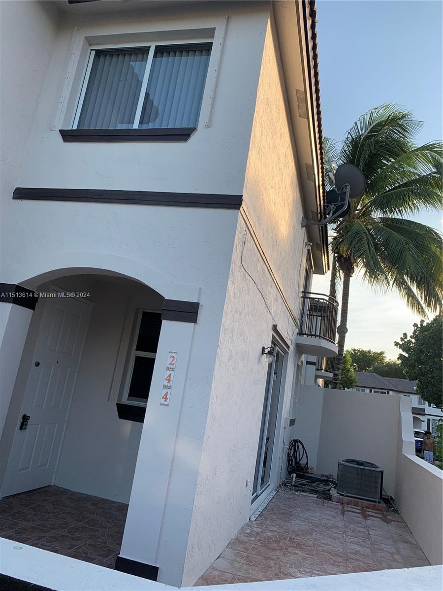 Come and see!! Beautiful centrally located townhouse in desirable area of Tiffany Lakes gated community in Hammocks Kendall. 3 bed 2.5 bath very well maintained. Kitchen with granite countertops and stainless steel appliances. Ceramics floor throughout the house including stairs. Balcony on the master bedroom which permits natural light coming all day. Security cameras system front and back. Washer and dryer. Two assigned parking spaces and plenty visitor parking spaces located in front of the house. Community pool conveniently located across the house near the best schools,parks,library and restaurants. Won’t last longer, call now !!