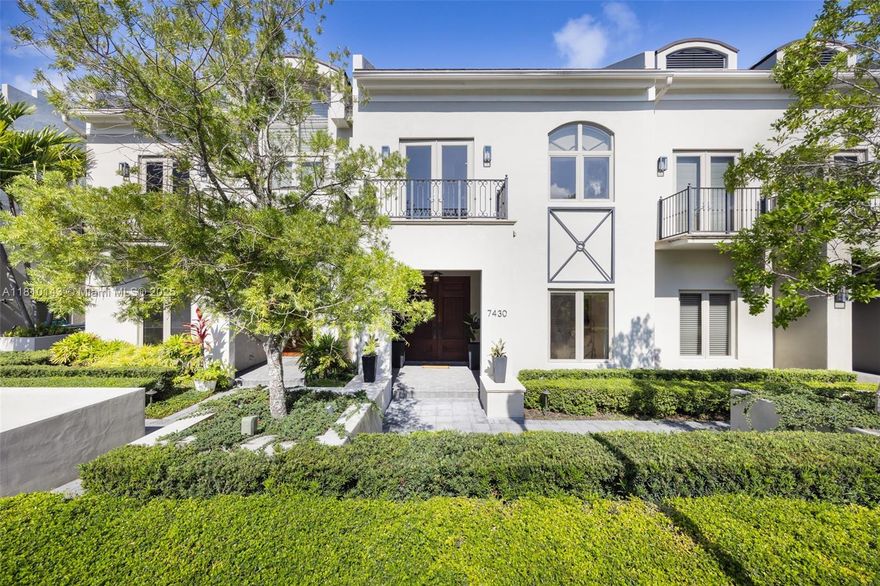 Discover the vibrant lifestyle of S Miami/High Pines in this exquisite 2,678 SF townhome, nestled within the exclusive Oak Lane gated community. Fully furnished and meticulously maintained, this home offers a perfect blend of luxury and convenience, minutes away from premier shops, restaurants & schools. Enjoy the spaciousness of a house with the ease of condo living, featuring 3 BD, 3.5 BA & a versatile extra room ideal for an office or playroom.  Additional features include high ceilings, a primary suite w/ a sitting area, elegant marble floors, Wolf & SubZero appliances, an island seating 5, expansive patios, impact windows & doors, a laundry room, elevator, generator, and 4 underground parking spaces & guest parking. Make this remarkable residence your new sanctuary in South Miami.