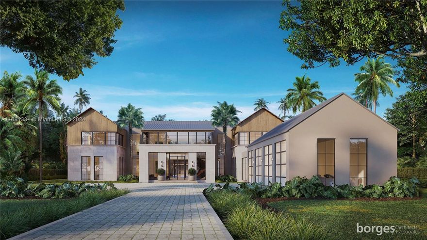 We are pleased to feature one of the finest custom built home in Pinecrest. World-renowned architect, Reinaldo Borges of Borges Architects, along with Alice Dahbura-Borges who orchestrated the Interior Design of the house, have created this stunning innovative estate with the highest quality to finishes and details. Nestled on over an acre and lusciously landscaped by World Class landscape architect Mathew Lewis of LandDesign, this modern farmhouse has 7 bedroom, 10 bathrooms and a detached guesthouse.  Some of the homes features include a media room with a wine cellar, home office, 4-car garage, generator, and multiple outdoor entertainment areas including a pickle ball court.  Square footage under air 10,494 and 13,494 square feet of total construction.  CO expected for fall of 2026.