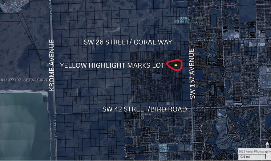 Excellent opportunity to purchase one or two adjacent 6,600 sq. ft. lots (FOLIO 30-4917-002-5299 & 30-4917-002-5300). Each lot is offered at $35,000, or purchase both for a total of 13,200 sq. ft. for $70,000. Conveniently located near SW 42 Street, SW 157 Avenue, and Krome Avenue, with easy access between Miami and surrounding areas. Great potential for buyers looking to invest or build.