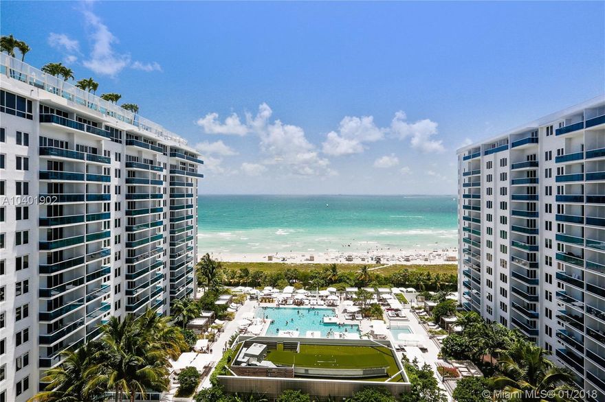 Amazing 3 Bed 3 bath with direct Ocean Views from every room. Fully furnished,  hotel living with private residential lobby. Full service building. Can be add to the hotel program providing for a flexible investment property with the option of personal-use (generates great income)