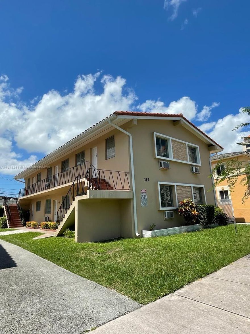 2 multifamily buildings in Coral Gables. 119 Antiquera is a 2 story 3,968 sq ft  6 unit building  &  127 Antiquera Avenue, is a 2 story 8,394 sq ft well kept 10 unit building in Coral Gables FL  just off Ponce De Leon Blvd.  All units are large 1/1 and well kept with very little deferred maintenance. Rents have been historically low and range from $850-$1,200 in an area that commands market rents of $1,600-$1,700. Proforma rents can far exceed an NOI of $243,244.  119 & 127 Antiquera are comprised of a total of 16 total apartments with 16 on-site parking spaces. 10 Unit Multi-Family in the heart of Coral Gables. Excellent Location with tremendous rental upside.