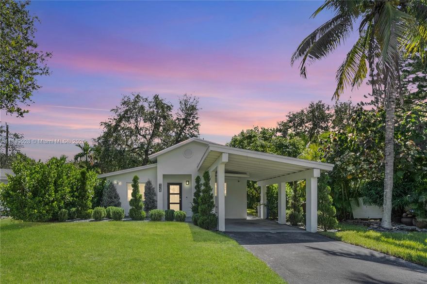 Prime location! Perfectly situated between vibrant Coconut Grove and timeless Coral Gables, this home is a walker's paradise. Step inside this beautifully renovated 4BD/2BA gem where soaring vaulted ceilings and natural light fill the open living spaces. Built in 1996, this one story residence features full impact windows and doors for ultimate peace of mind. Leave the car at home and stroll just blocks to Trader Joe's, Aldi, Milam's, Starbucks, Lifetime, the luxury Shops at Merrick Park, and the Metrorail. Your private backyard awaits, with no rear neighbors and a magnificent oak tree providing ample shade. With room for a pool and a convenient carport, this home offers the perfect blend of modern comfort and unbeatable convenience. Don't miss it!