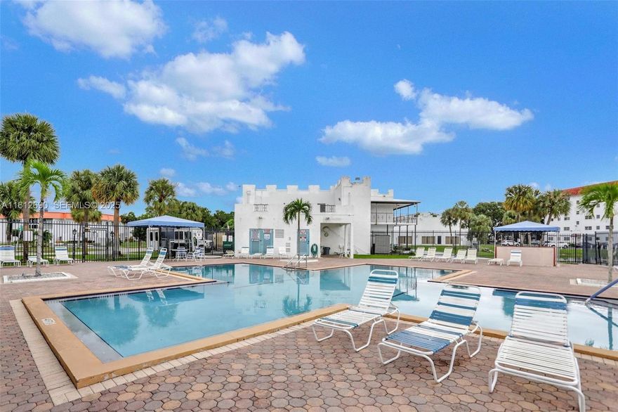 WELCOME TO CASTLE GARDENS, a charming 55+ community nestled in the heart of Lauderhill, Florida! Come and discover this vibrant and spacious second-floor apartment condo perfectly situated in Castle Garden #10! This condo features 1 bedroom, 1 1/2 bathrooms, a screened balcony, and tile, flooring throughout. Oversized master bedroom connecting to the master bathroom with a huge walk-in closet and vanity area with plenty of storage space! The large living/dining room combination is just off the kitchen. Well-maintained building with one of the three community pools right across the street! RESORT-STYLE CLUBHOUSE WITH BOWLING ALLEYS, GYM, SAUNA, LIBRARY, MOVIE ROOM, AND MORE!! Courtesy bus transportation is provided for all your medical and shopping needs!