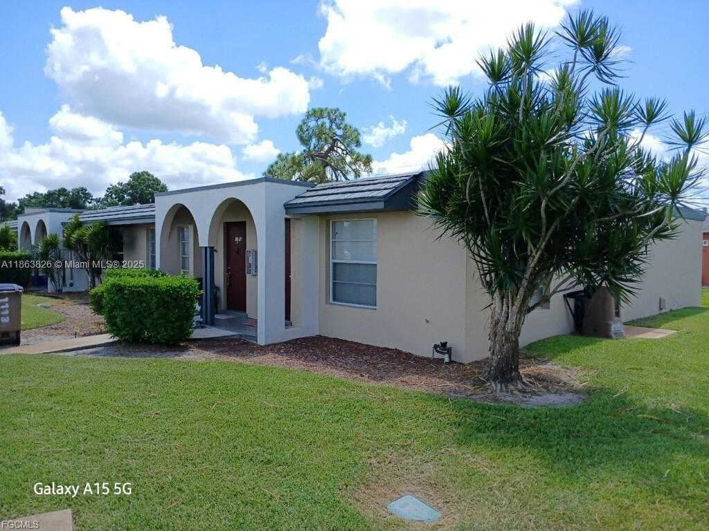 Lehigh Acres Discover comfort, convenience, and value in this charming 1-bedroom, 1-bathroom condo nestled in the heart of Lehigh Acres. Move-in-ready unit offers a perfect opportunity in a well-maintained, all-ages community. Step inside to find a bright and functional layout, featuring a cozy bedroom, a full bathroom, and an efficient kitchen that opens to a comfortable living space, ideal for relaxing or entertaining. Enjoy year-round comfort with central heating and cooling and the benefits of low-maintenance condo living. Located just minutes from Veterans Park, shopping centers, dining, schools, and with easy access to SR-82, this location blends tranquility with accessibility. The community is peaceful, welcoming, and perfectly suited for those looking to enjoy Florida living.