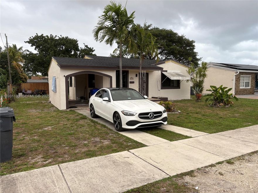 Come see this home! Great for a starter home 2/1 w/carport. Large fenced in yard. Laundry on premises. New impact windows, new roof. Very quiet neighborhood, close to I95 and 15min from the beach.