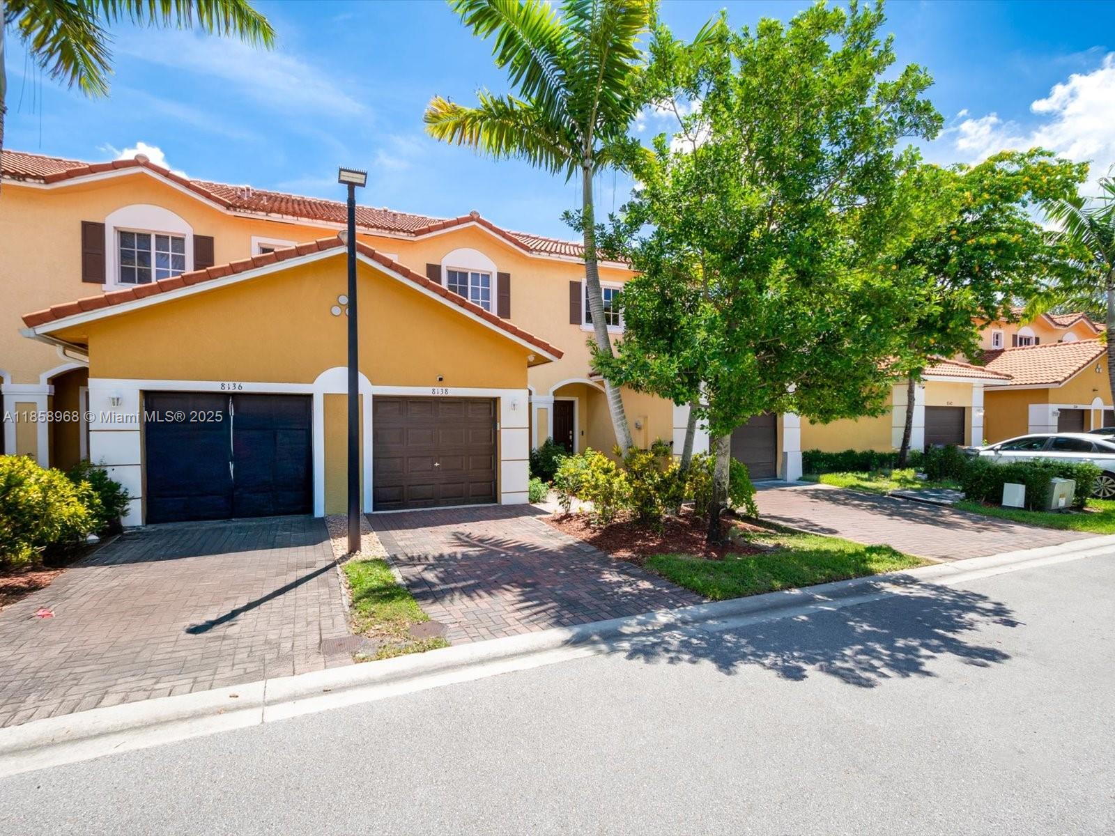 Welcome home to this beautiful 2 bedroom, 2.5 bath townhome with a versatile den that can easily be converted into a 3rd bedroom, office or playroom. Just a few years old, this home features an open floor plan filled with natural light and a modern layout. The kitchen offers matching stainless steel appliances and overlooks the spacious family room, perfect for everyday living and entertaining. Step outside to the covered patio and enjoy a peaceful spot to relax. Additional highlights include a brand new A/C, a 1-car garage with extra parking in front of the unit and access to community amenities such as a pool, playground and guest parking. Two pets up to 50 lbs are welcome. Conveniently located near shopping, parks and major roadways. A must see!