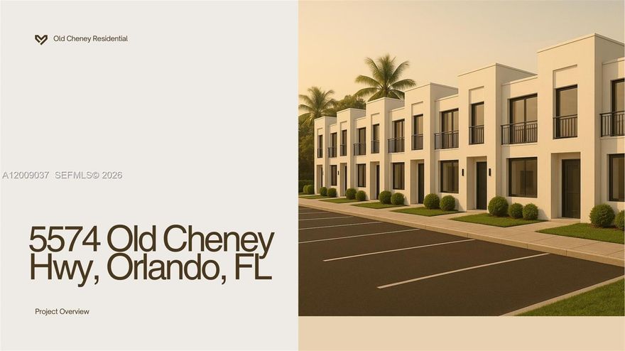 Prime ±0.97-acre multifamily development opportunity in Orlando! This six-parcel assemblage is zoned R-3 and offers excellent potential for a residential multifamily project. Property is located along Old Cheney Highway with convenient access to major roads, shopping, schools, parks, public transportation, and surrounding residential communities. Conceptual plans and prior development documentation available for a proposed multifamily project. Site is vacant and undeveloped, offering buyers a rare opportunity to pursue development in an established Orlando area. Sale includes six parcels. Buyer to verify all zoning, density, building approvals, utilities, permits, impact fees, environmental matters, and development potential with Orange County and all applicable agencies.
