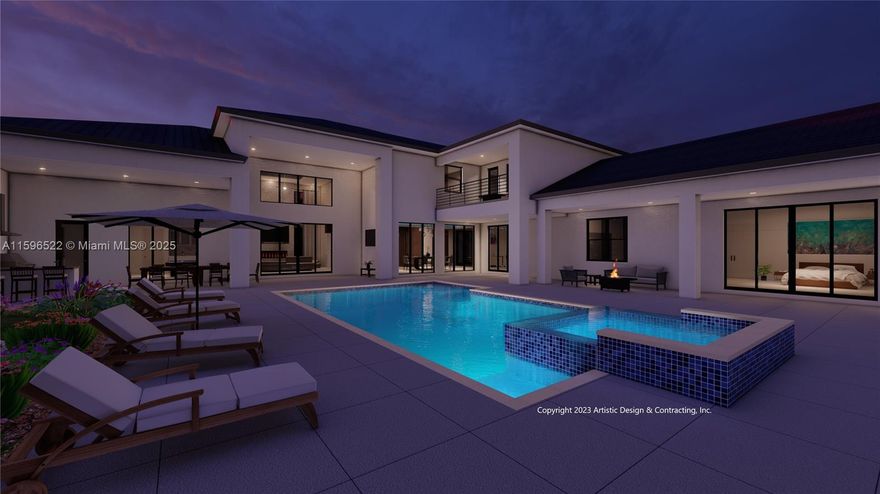 Newly Constructed Architectural Masterpiece Located in Davie’s Most Exclusive Gated Community at Northstar Estates. This Bespoke custom home sits on a builders acre and showcases 7 Bedrooms, 8.5 Bathrooms, Office, Soaring 22 Feet Ceilings in Living / Family Areas, Chefs Kitchen with double Islands, attached Guest House, and 4 Car Garage with a 2 Car Garage dedicated to the home's Primary Suite. Entertain in Style with Media Room, Billiard Room, Outdoor Kitchen, Resort Style Pool/Spa, and oversized paver area. Centrally Located minutes away from A-rated Schools, Fort Lauderdale Airport, Sawgrass, & Sporting Venues. Estimated Completion in the Fall of 2025. For a limited time, Buyer may choose their own finishes to personalize this exlusive residence.