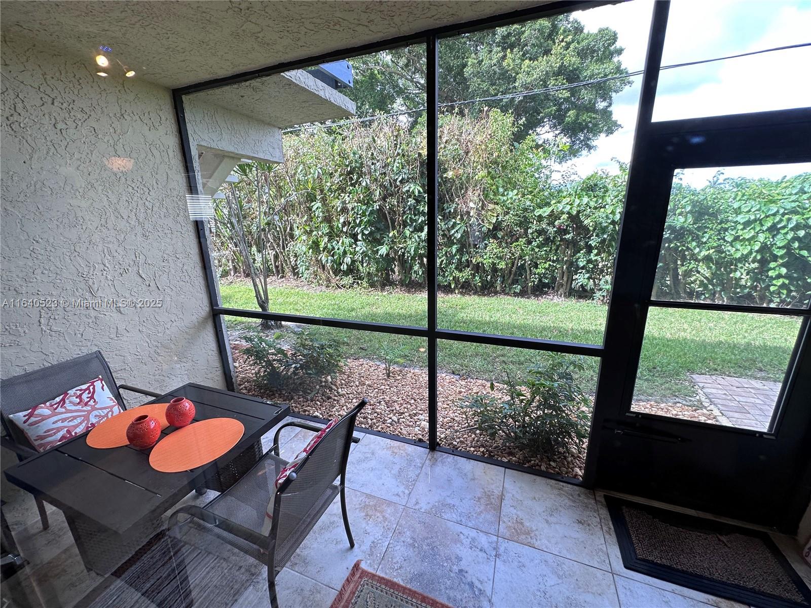 Move-in ready, fully furnished if desired. Gated community! First floor end unit! Fresh paint and acid washed tile floors. Renovated and immaculately kept 3/2 Villa in East Fort Lauderdale. Washer and Dryer in unit. Snowbird? Furniture Available. Screened back porch, no rear neighbors (backs up to a school field). Granite counters, eat-in kitchen, open kitchen with bar seating, primary walk in closet, ceiling fans in all bedrooms, tankless H20 heater, plenty of storage, brand new fridge. Two community pools, fitness center, walk to Publix shopping center. 1 Pet allowed, under 20lbs. 1 space and residents can park in Guest. A/C maintenance included in HOA fee. All assessments paid and work complete. One year leases, after two years of ownership.