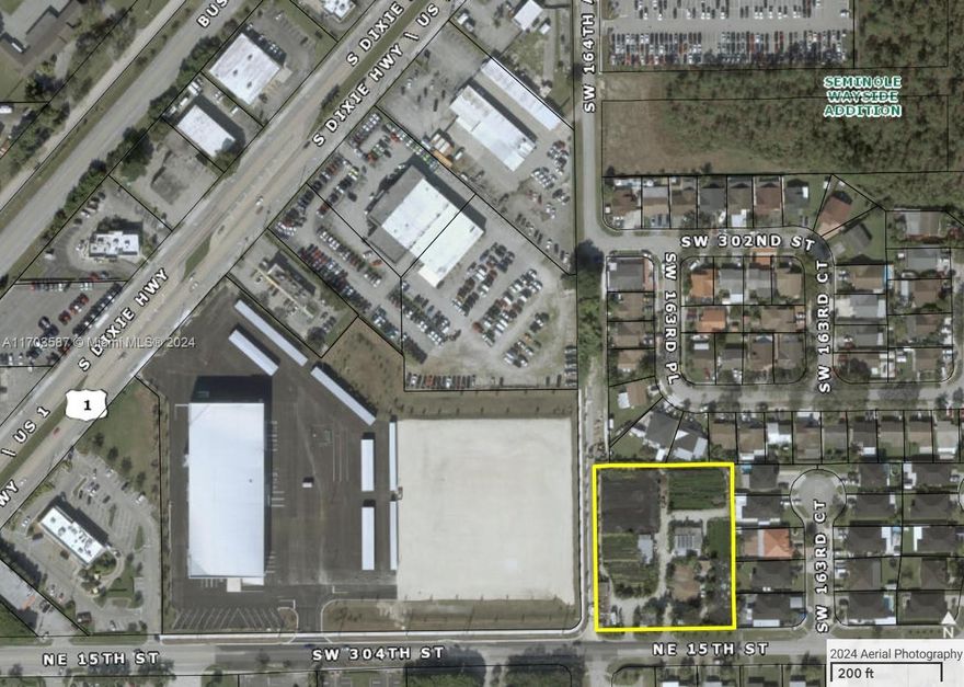 This is a fantastic South Dade 1.6 acre land, with a huge development chance in the heart of Homestead. It's one of the remaining undeveloped lots in the neighborhood with amazing potential. The property is a single lot directly fronting 304 Street and 164 Avenue. It is located near the Florida Turnpike and two blocks from US1. The Comprehensive Development Master Plan (CDMP) policies apply to this parcel. Uses permitted for this land include seven single-family dwellings, seven duplex units (14 single-family residences), commercial development (shopping plazas or commercial warehouses), and others. These potential construction projects have previously been examined and pre-approved by the city of Homestead.