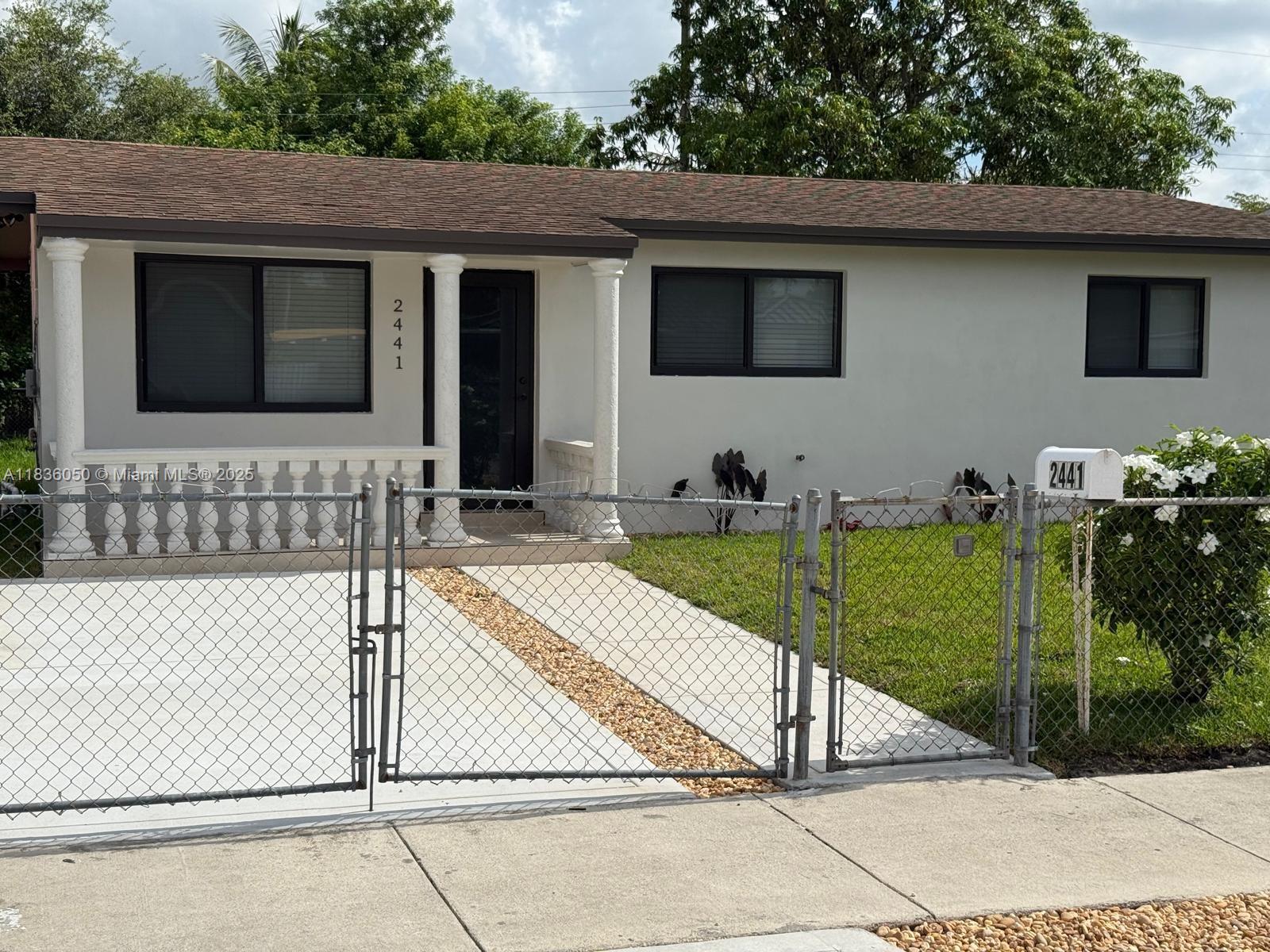 ALL THINGS NEW! This gem boasts a solid foundation with a NEW 3-year roof, NEWER A/C, IMPACT WINDOWS and DOORS for peace of mind and efficiency. Inside, you'll find 3 bedrooms, 1 stylishly MODERNIZED BATH/SHOWER featuring the soothing comfort of jet streams. Kitchen boasts of ALL NEW STAINLESS STEEL appliances. Features seamless matching large-format tile flooring throughout. Freshly textured walls, painted inside and out. Discover a shed that conveys with the sale. The outdoor space is perfect for relaxing, entertaining, or expanding. This home is tucked away in a very quiet Opa-Locka neighborhood, yet conveniently close to major highways and schools. CASH, FHA, VA, CONVENTIONAL FINANCING! Bring your Mortgage Approval or CASH. Schedule your showing today!