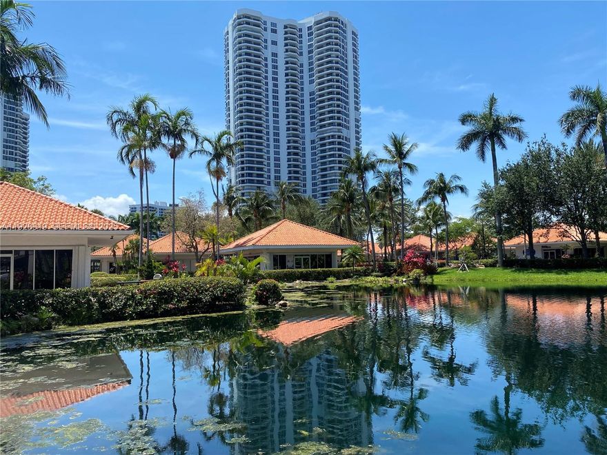 Waterfront Oasis in the Heart of Aventura!
            Welcome to this charming 1-bedroom, 1.5-bathroom residence with a versatile den, easily convertible into a second bedroom. Perfectly situated on the first floor, this home offers breathtaking water views, soaring high ceilings, and a private patio that opens directly to the serene waterfront and lush gardens—giving you the feel of living in a single-family home.
            Inside, the open-concept layout is ideal for modern living, enhanced by an abundance of natural light streaming through large windows. The home features stainless steel appliances, tile flooring, built-in closets,and accordion shutters for added convenience and protection.
            Located in a resort-style, amenity-rich community, residents enjoy:
            Heated pool & jacuzzi
            Sauna
            Tennis and pickleball courts
            Fitness center
           Tot lot
            Dog park
            24/7 security gate
            Nail and Hair Salon
            On-site restaurant & convenience store
            Waterfront path
            Covered parking
            All of this in a prime Aventura location, just minutes from the Aventura Mall, world-class dining, beaches, the Brightline station, top-rated schools, and the Hard Rock Stadium. Plus, very close to houses of worship.
           Experience the perfect blend of comfort, convenience, and waterfront tranquility—this is Aventura living at its best!