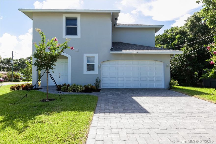 Contemporary Townhouse available for occupancy immediately. OPEN FLOOR PLAN 3 bedroom, 2.5 bath two story home just finished by custom builders. (2 CAR GARAGE!!)All high-end stainless steel appliances, Granite Counter tops-chefs kitchen, all hurricane impact windows and doors. Two car garage and soaring high ceilings with all LED lighting will impress your guests. Laundry in the unit. Luxury resilient waterproof flooring thorough out the whole property ! Amazing neighborhood to be in-close to downtown Fort Lauderdale, Las Olas, the Ft Lauderdale Airport, and the BEACH!!! Close to all kinds of shopping, Publix, and almost finished Whole Foods! There is a park walking distance with an outdoor gym and picnic tables!! This location is amazing!!