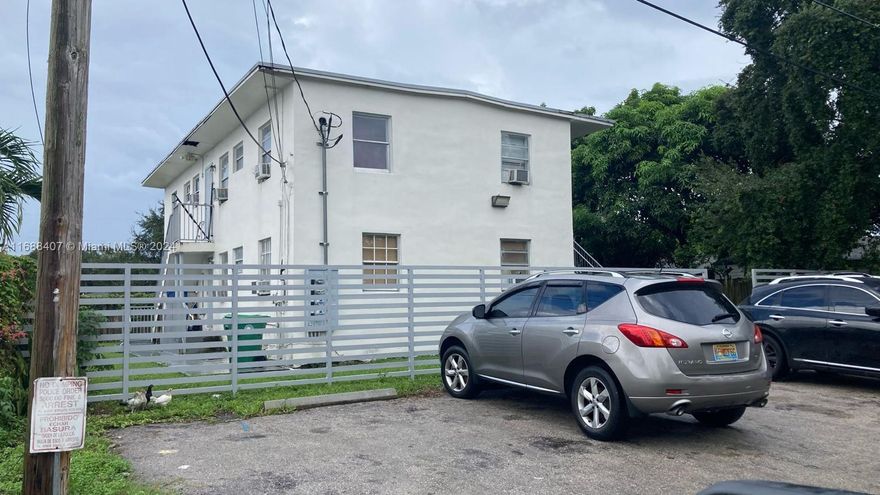 Excellent opportunity to own a multifamily property in Miami. There is a lot of potential to raise rent roll with minimal investment. 4 units of 2 bedrooms and 1 full bathroom. 12 wall A/C units (3 per apartment). Tile floors. 6 parking spaces for the building. Only 50 meters from NW 79th St and 500 meters from I-95. Financing option NOT SUBJECT to appraisals.