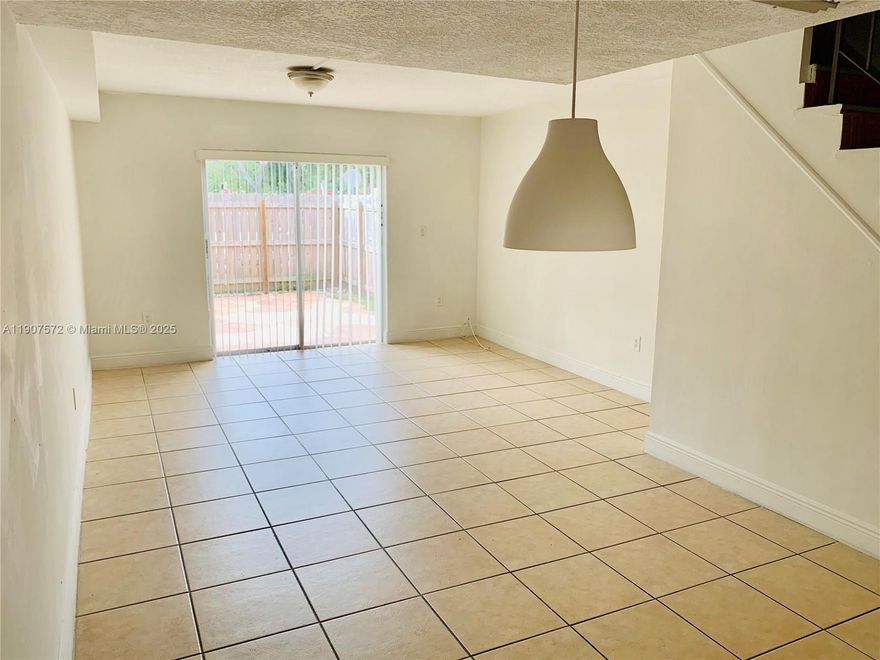 Two story 2 bedroom 1 1/5 bath condo in Kendall. This unit has lots of natural light and very spacious over 1000 sqft. Currently it is rented, tenants shall move out on Dec 4th.