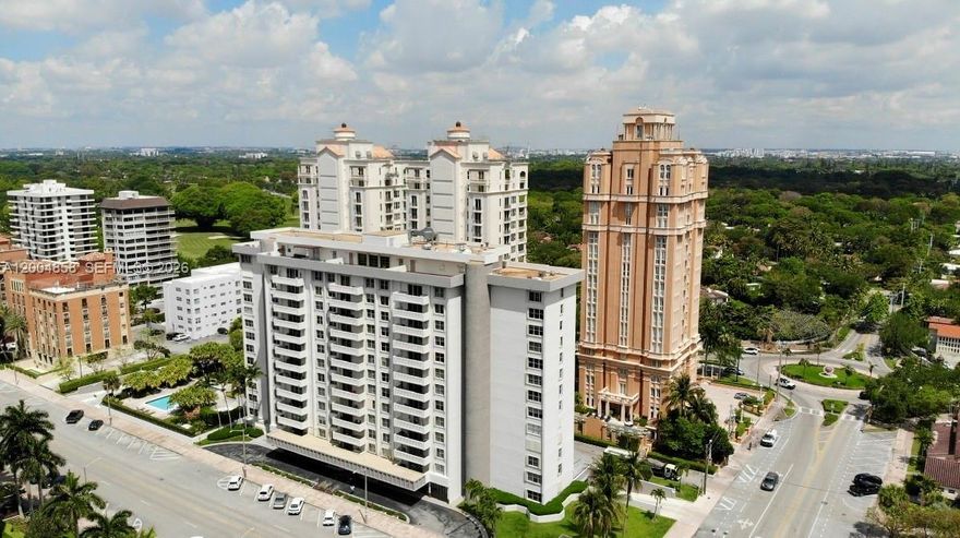 Beautifully upgraded 2-bedroom, 2-bath residence featuring a spacious layout and offered fully furnished for true turnkey living. This modern home showcases high-end finishes, 10-foot ceilings, hurricane-impact windows, and motorized shades in the living areas. Lots of closet space which include 3 walk ins & 2 for linens/storage.  

Enjoy the ease of first-floor living with amenities just steps away, including the pool, jacuzzi, and sauna—no elevator needed for daily convenience.

Additional highlights include covered parking and a private exterior storage unit. Ideally located directly across from Granada Golf Course and just a short walk to Miracle Mile, offering premier dining, cafés, shopping, and everyday conveniences.

Gables Plaza is a well-managed, boutique building in the heart of Coral Gables. All required certifications are in place with no special assessments. SIRS and Milestone reports have been completed and are available, providing added confidence for buyers. Enjoy two-zone A/C powered by the association, which includes cooling and water heating—helping keep monthly electric expenses remarkably low.

3D Matterprot tour available for immediate virtual viewing, please inquire.