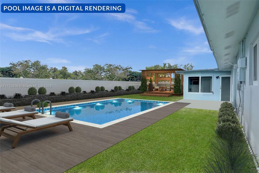 Renovated Home in Prestigious Old Pompano. No HOA! Ideal for personal use or Airbnb. Impact doors/windows, a new kitchen with new appliances, modern baths, sleek floors, & a large laundry room that can double as a home office or den. Covered carport, spacious driveway, fenced lot with room for a pool, RV, boat, or multiple cars. The lot is zoned for an addition, such as a separate container or concrete guest house, perfect for income potential. Sold furnished or unfurnished. Located on a quiet street near Pompano Beach, downtown, the new Ritz-Carlton, W Hotel, restaurants, Top Golf, and Harrah's. Renovation done with permits. VA, FHA, Conventional & seller financing available with lower rates. 3D Tour available. Contact Sorty Mejía for a tour!