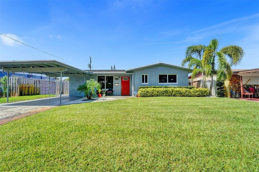 Welcome home! This turn-key, beautiful home located in the sought-after city of Fort Lauderdale, awaits its new owners. This updated beauty has everything you need from curb appeal to spacious rooms and a nice touch of class. It is minutes away from amazing shopping plazas, close to major highways, and minutes from the beaches and airport. It boasts 3 bedrooms and 2 full baths with a spacious primary bedroom with a walk-in closet and sitting area. Major ticket items done for you: New Roof, A/C, Water Heater, New Electrical Wiring, Flooring throughout, Updated Bathrooms, Kitchen with Stainless Steel Appliances, and Laundry Room ( New Washer & Dryer).  NO HOA! Don't miss this beauty. OPEN HOUSE Saturday 5/6/2023 12-2 PM