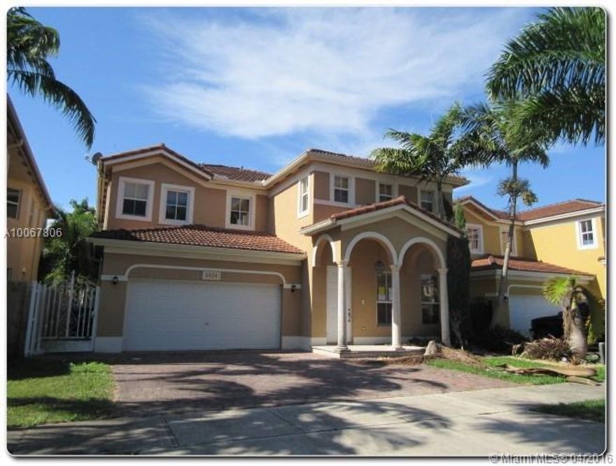 Welcome aboard this two story home with a majestic staircase, covered terrace, pool and gazebo, completely fenced, paved pool deck and driveway, tile throughout on the first level. Oversized master bedroom features custom built walking closets and double doors. Cathedral ceilings contribute to the grandeur as one walks in the home by creating bright and spacious interiors.  THIS PROPERTY WAS REMEDIATED FOR DEFECTIVE DRYWALL and is just a shell.