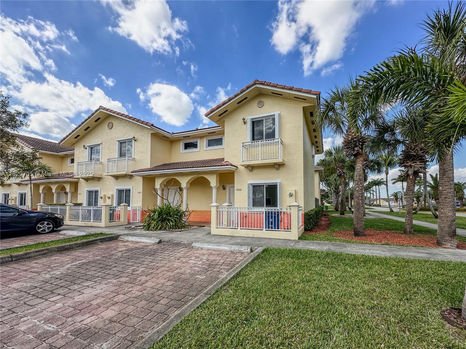 Corner Unit townhouse in Tuscan Lake Villas. This property is nestled between Miami Lakes and PSN. Both bedrooms located upstairs. Stainless Steel appliances and wood cabinets. Patio deck and laundry room. Two assigned parking spaces in front of the unit and guest parking. Internet and cable INCLUDED. Quick HOA response. $500 Pet Deposit Limit (1) Size restrictions.