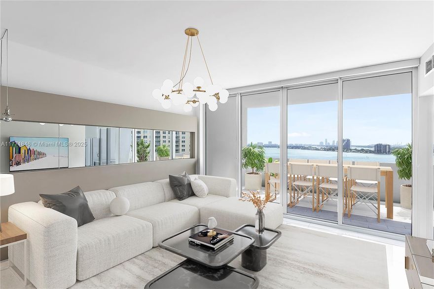 Experience luxury living in this stunning 05-line residence at Paramount Bay, offering breathtaking Biscayne Bay and Miami skyline views. Enter through a private foyer into a meticulously designed space featuring a gourmet kitchen with Sub-Zero and Wolf appliances, custom blinds, and high-end finishes. The serene master suite boasts a custom walk-in closet and spa-like ensuite. An open-concept layout with premium flooring and designer lighting enhances the modern aesthetic. Residents enjoy world-class amenities, including a resort-style pool, fitness center, spa, and 24-hour concierge in one of Miami’s most sought-after locations.