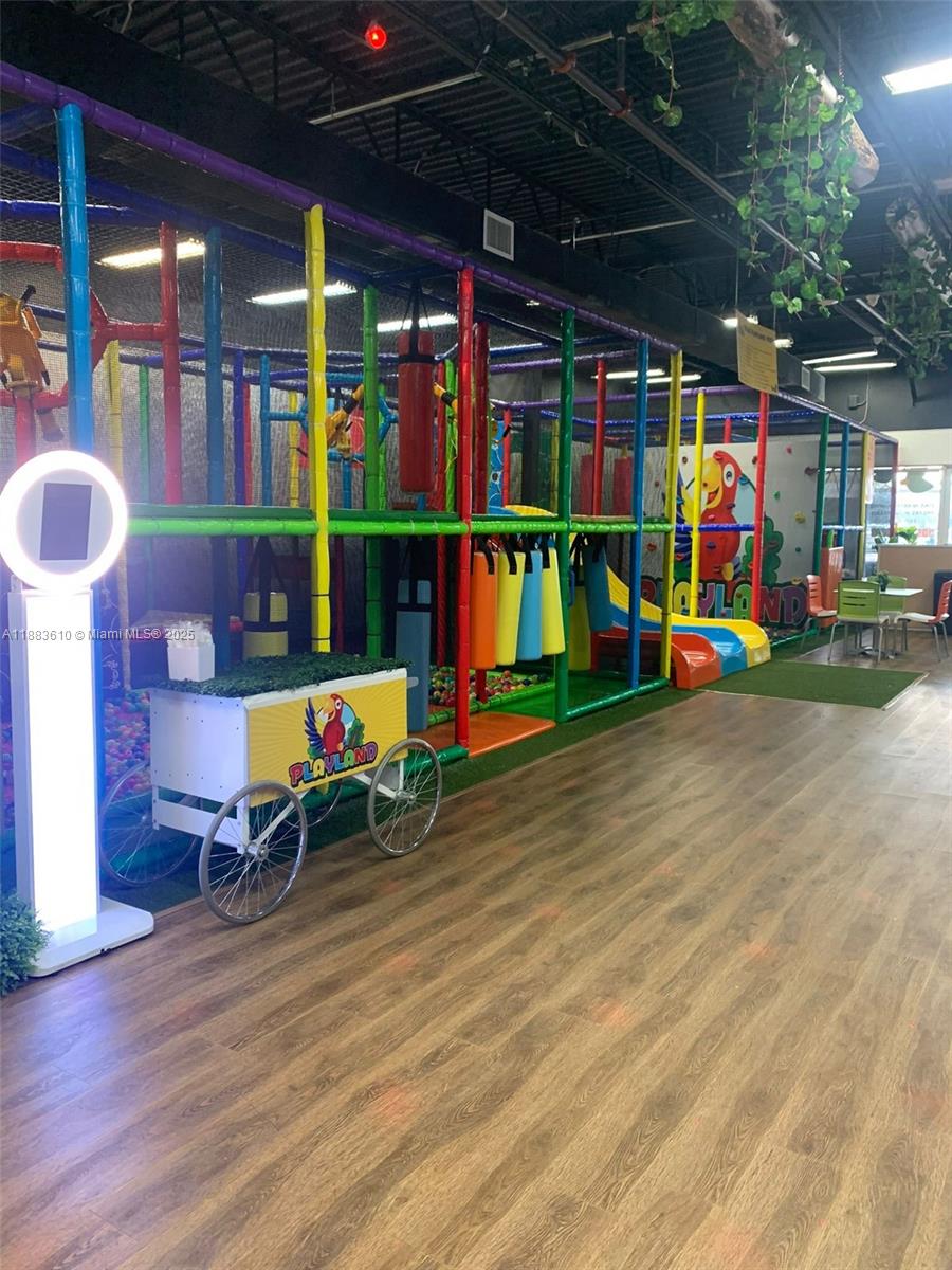 Unique opportunity to acquire a well-established 3367 sq feet Indoor Playground & Family Entertainment Center, Restaurant & Banquet Hall in a well known shopping center, prime Doral location wi/strong visibility & steady traffic from nearby schools & residences. Option 1: Full price includes business transfer w/new lease, restaurant, banquet hall & playground licenses, modern play structures, toddler area, party room, café, fire system, grease trap, kitchen equipment, 3 remodeled bathrooms & juice/soda machines. Option 2: Negotiable price when joining the franchise model, which offers brand recognition, know-how, décor, menus, packages & training. Buyer provides location, initial investment, royalties & daily operations. Flexible terms, excellent growth potential through events & classes.