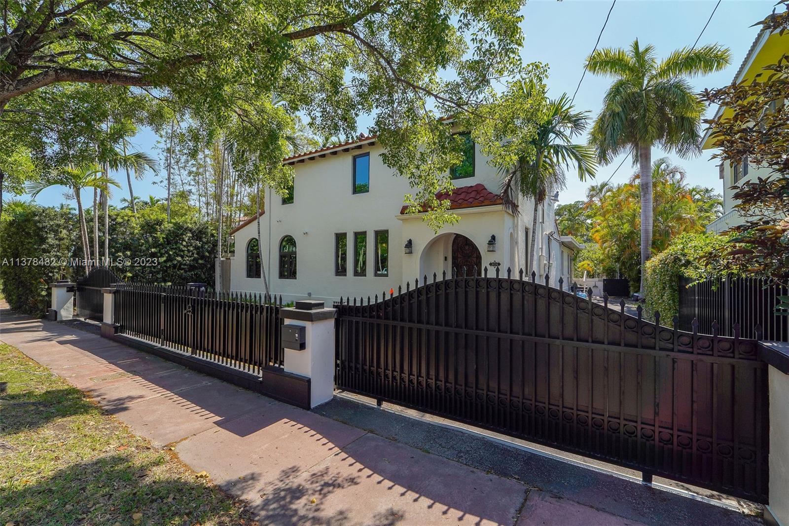 Stunning Mediterranean style home in the heart of Miami Beach. The two story main home has 5 Bedrooms and 4 bathrooms, with den that can be converted into an extra bedroom. Majority of the house has been recently renovated in 2021 from plumbing, electrical and new roof replaced. The separate dwelling unit is a studio with 1 bath, equipped with kitchen and fully rentable allowing extra income for the new owner. This securely gated home has a circular driveway providing easy in and out access with privacy. Allow yourself to create your perfect backyard and build your own swimming pool. Conveniently located minutes from the beach, i195 causeway, Mt. Sinai Hospital and directly across from La Gorce Country Club.