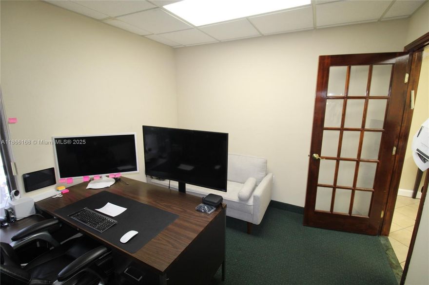In the heart of Hallandale Beach, a booming area! Nice and quiet office space for your business. This office is
surrounded by restaurants and attractive locations. It has a private entrance with an inviting atmosphere,
providing an ideal setting for productivity. In addition, it includes a semi-private bathroom and kitchen, shared
with only one other tenant. Monthly rent includes water, garbage and electricity!!! Don't miss out on this
exceptional leasing opportunity—contact us today to schedule your viewing and make this office space your
professional haven. --- Let me know if you'd like to make any further adjustments!