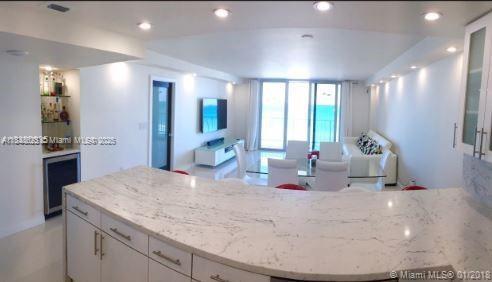 Direct Ocean Front residence in the heart of Millionaire's row. This completely remodeled, luxurious 1bed/2baths
condo comes fully furnished with state of the art appliances & 2 wall mounted flat screen TV’s. No expense was
spared in the top to bottom Remodeling in 2015. All doors & windows are high impact glass, new A/C, gourmet
kitchen, 24x24 white porcelain flooring, LED recessed Lights & dimmers, as well as gorgeous bathrooms. Resort
style amenities include modern gym with ocean views, lounge chairs, umbrellas & towel service at the beach &
pool, library, cinema room, billiard, full service restaurant, hair & nail salon, 24 hour security and valet parking.
Common areas completely remodeled by Steven G in 2016