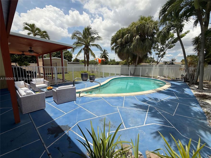 Pool Home located in West Hialeah with NO HOA, features 3 bedrooms and 2 bathrooms, comfortable living space, private electrical fenced gate for your security and large backyard space. This home is sitting on 9,000 square foot lot and new roof. Rare opportunity conveniently close to schools, hospitals, parks, mall, shopping centers and restaurants. Some images have been virtually staged.