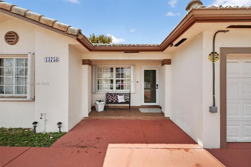 Beautifull 3-bedroom, 3-bath single-family home with NO HOA!!!!. This property features an elegant terracotta flooring and a jacuzzi, perfect for relaxing and entertaining in a comfortable indoor-outdoor setting. Inside, you’ll find a remodeled kitchen and updated primary bathroom, offering modern finishes and functionality. Conveniently located less than 10 minutes from Turnpike, with easy access to shopping, schools, shopping center, restaurants, and major routes and expressway. The garage has been converted into an additional room, providing extra flexible living space. Additionally, one of the bedrooms has been converted with a private entrance and is currently rented for $1,500/month, offering a great potential income. Great opportunity for buyers looking to maximize their investment.