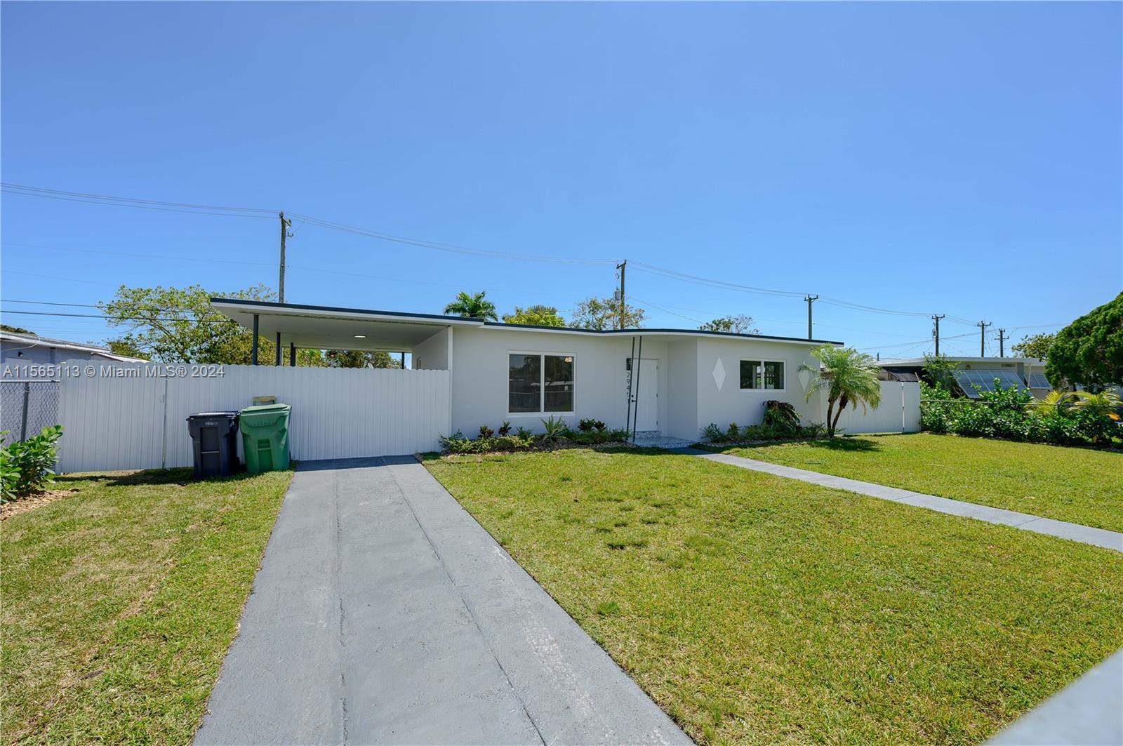 Introducing your new turnkey home! This single-family home features two bedrooms, one bath, a complete top-to-bottom remodel - new roof, plumbing, electrical, impact windows, kitchen, bathroom, and floors. Boasts a large backyard completely fenced in with plenty of space for a boat, RV, etc. Also includes a storage shed and covered patio.