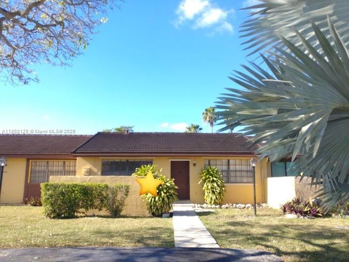 Charming 2-bedroom, 1-bath townhouse in the heart of West Kendall. This one-story home features vaulted ceilings, tile flooring throughout, and a spacious open layout. Enjoy a large covered terrace overlooking a fenced backyard—perfect for relaxing or entertaining. Washer and dryer in unit, two parking spaces in front, and basic cable included. Quiet community with walkways, just minutes from the Turnpike and major roads. HOA approval required. Tenant pays utilities & lawn care. No short-term rentals