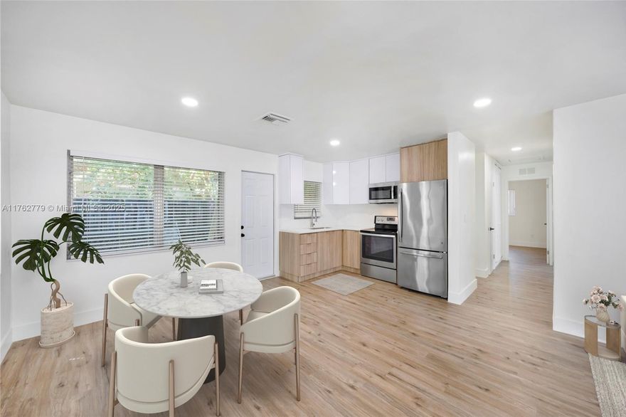 Turnkey 3-bedroom, 2-bath home in a prime Middle River Terrace location, just seconds from Wilton Manors. This beautifully remodeled property features modern upgrades throughout, including a fully renovated kitchen and bathrooms. Enjoy quartz countertops, stylish backsplash, and brand-new stainless steel appliances, along with a new washer/dryer. The detached mother-in-law/guest studio adds extra versatility. Ideally situated just blocks from the river and minutes to downtown, the beaches, the airport, and Las Olas. Perfect for a vacation rental! Motivated Seller—make an offer today! Inquire about seller contributions! Now offering seller financing!