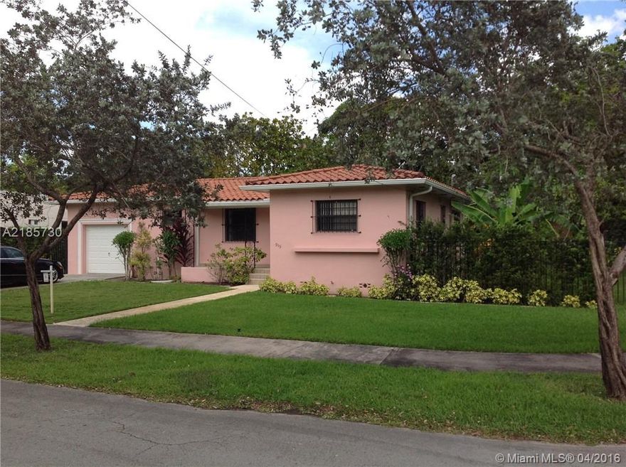 Coral Gables beauty on 10,000 SQFT lot. Large family room and large kitchen.  Iron fence and many fruit trees.  Very clean and ready to move in.