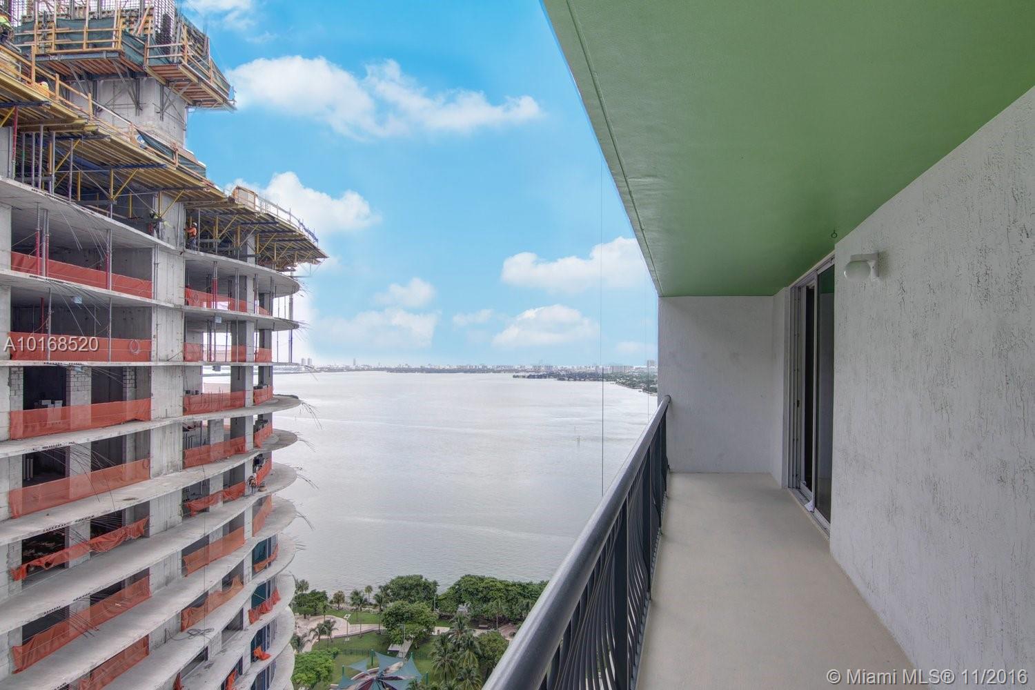 Located directly in front of the sprawling waterfront Margaret Pace Park, the Bay Parc Plaza community offers superb location within walking distance to many downtown area attractions. Unit 27G faces north (faces construction). The unit features wood floors, granite counters, and stainless steel appliances. Move-in for 1 month + $1,000 deposit. Parking $95/month extra. Same Day Approval!